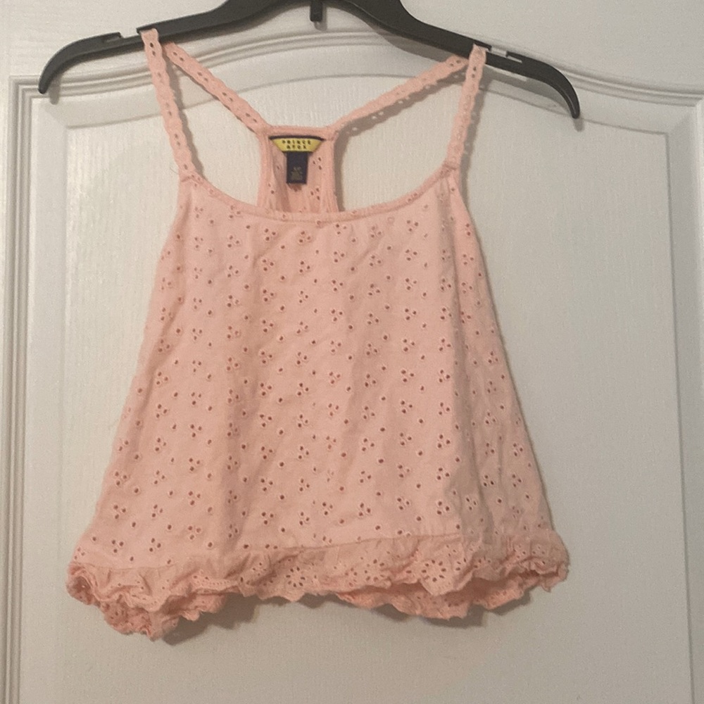 Light pink eyelet tank top (Aeropostale)